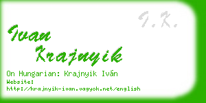 ivan krajnyik business card